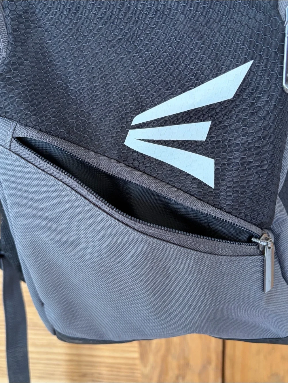 Easton Kids' Game Ready Bat Backpack Black and Gray with Logo